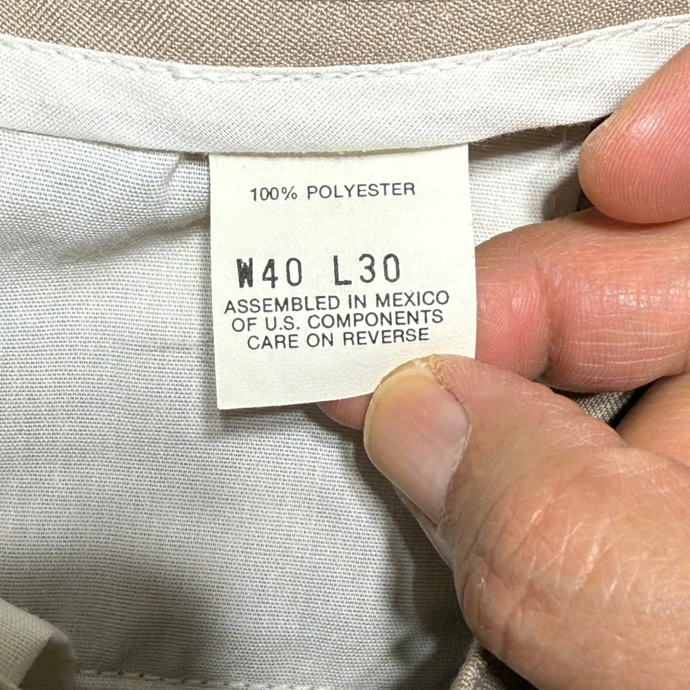 Levi's Action Slacks Pants Mens 40x30 Tan - Picture 3 of 12